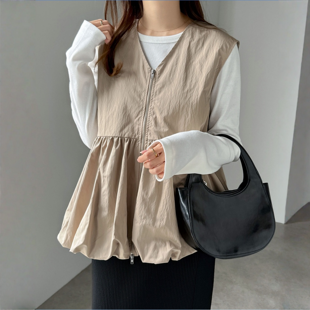 【トップス】Vネック ノースリーブ ベスト 【JZシリーズ】