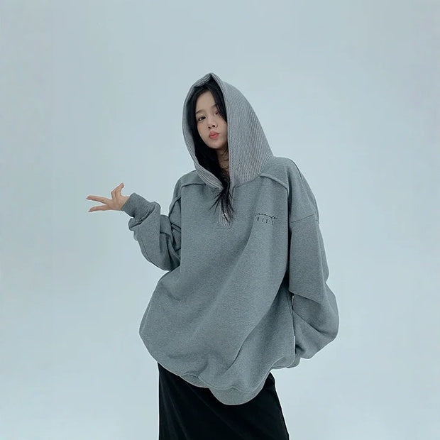 【トップス】ヘビーウェイト 春 秋 冬 厚手 切り替え フード付き パーカー 【FCシリーズ】