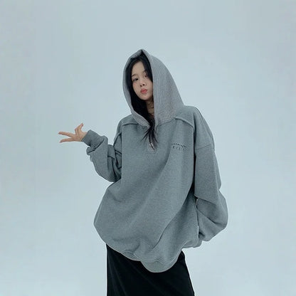 【トップス】ヘビーウェイト 春 秋 冬 厚手 切り替え フード付き パーカー 【FCシリーズ】