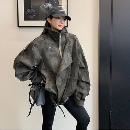 【アウター】フェイクレザー レトロ レトロ ジャケット 【FCシリーズ】