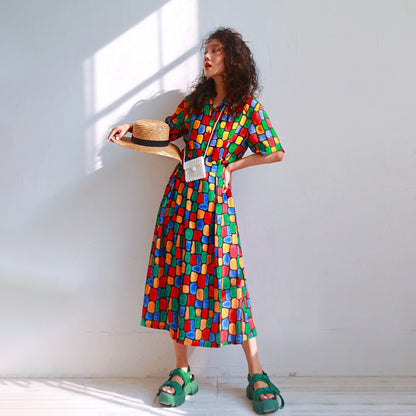 【ボトムス】レトロ シフォン ミモレ丈 スカート 韓国風 着回し シンプル ハイウエスト 体型カバー【SHシリーズ】