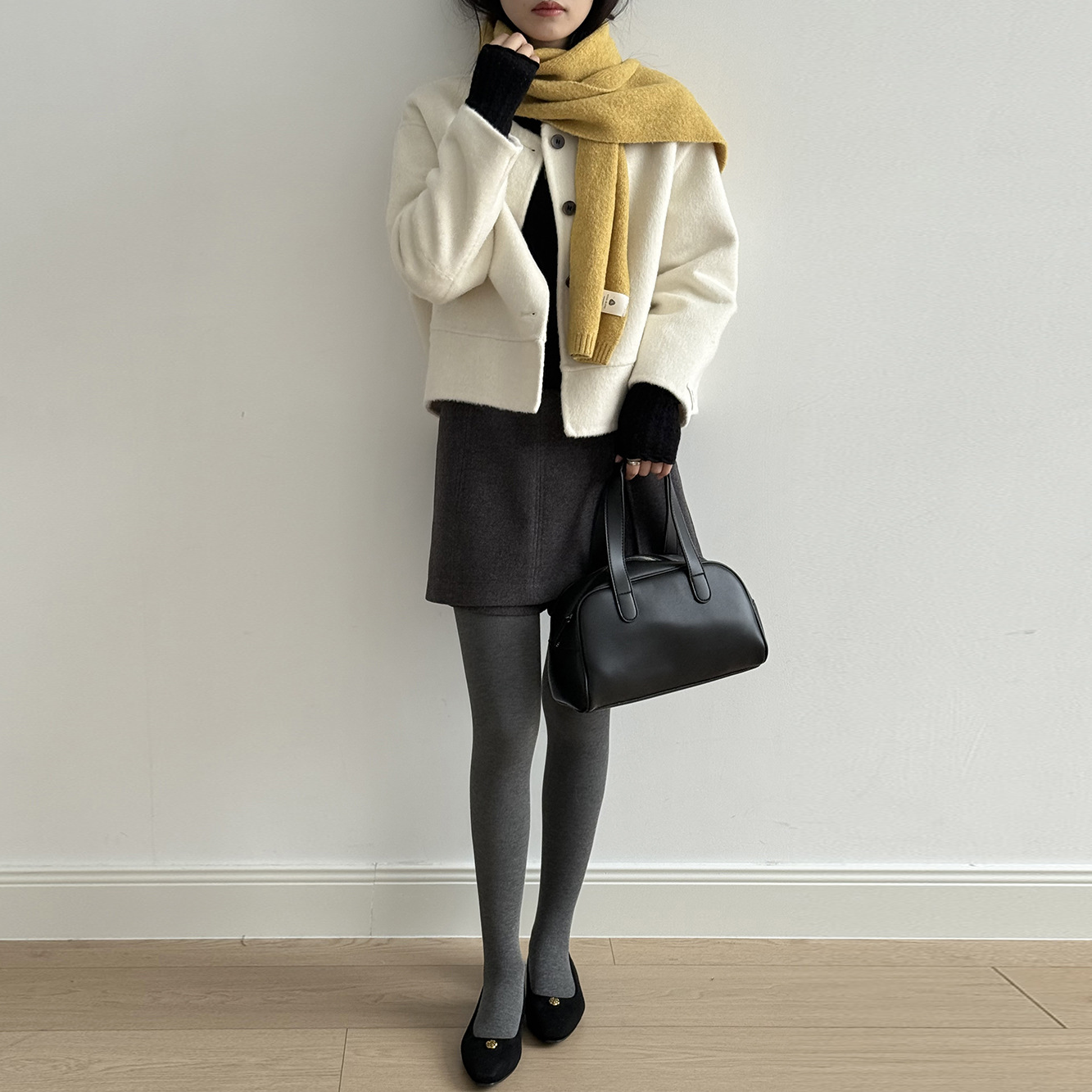 【アウター】上質ウールコート✨レディース 冬 短丈 シンプル 丸首 ゆったりシルエット 大人可愛い【JZシリーズ】