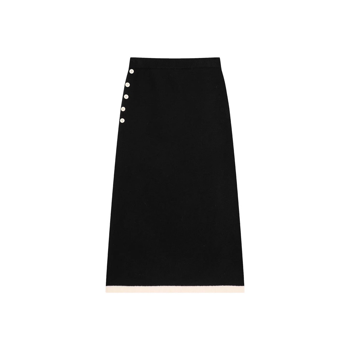 【単品注文】【セットアップ】不規則 配色切替 長袖ニット＋スカート 上下セット レディース 秋冬 韓国風 ゆったり ルーズ カジュアル【JZシリーズ】