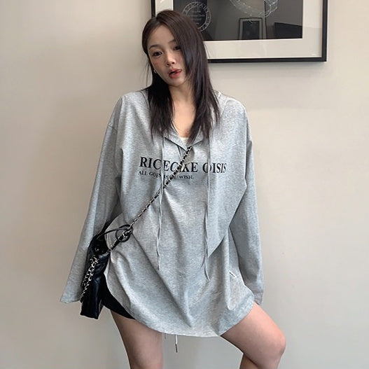 【トップス】薄手 UV対策パーカー レタープリント フード付き 長袖  Tシャツ  【FCシリーズ】