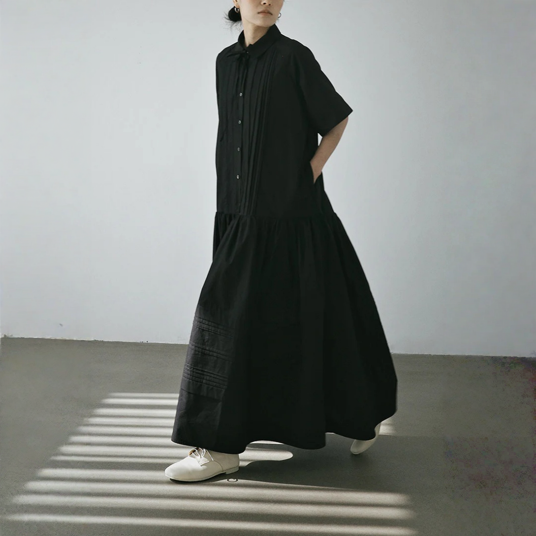 【ワンピース】シンプル 日系・上品 細見え 半袖 ワンピース 【JZシリーズ】