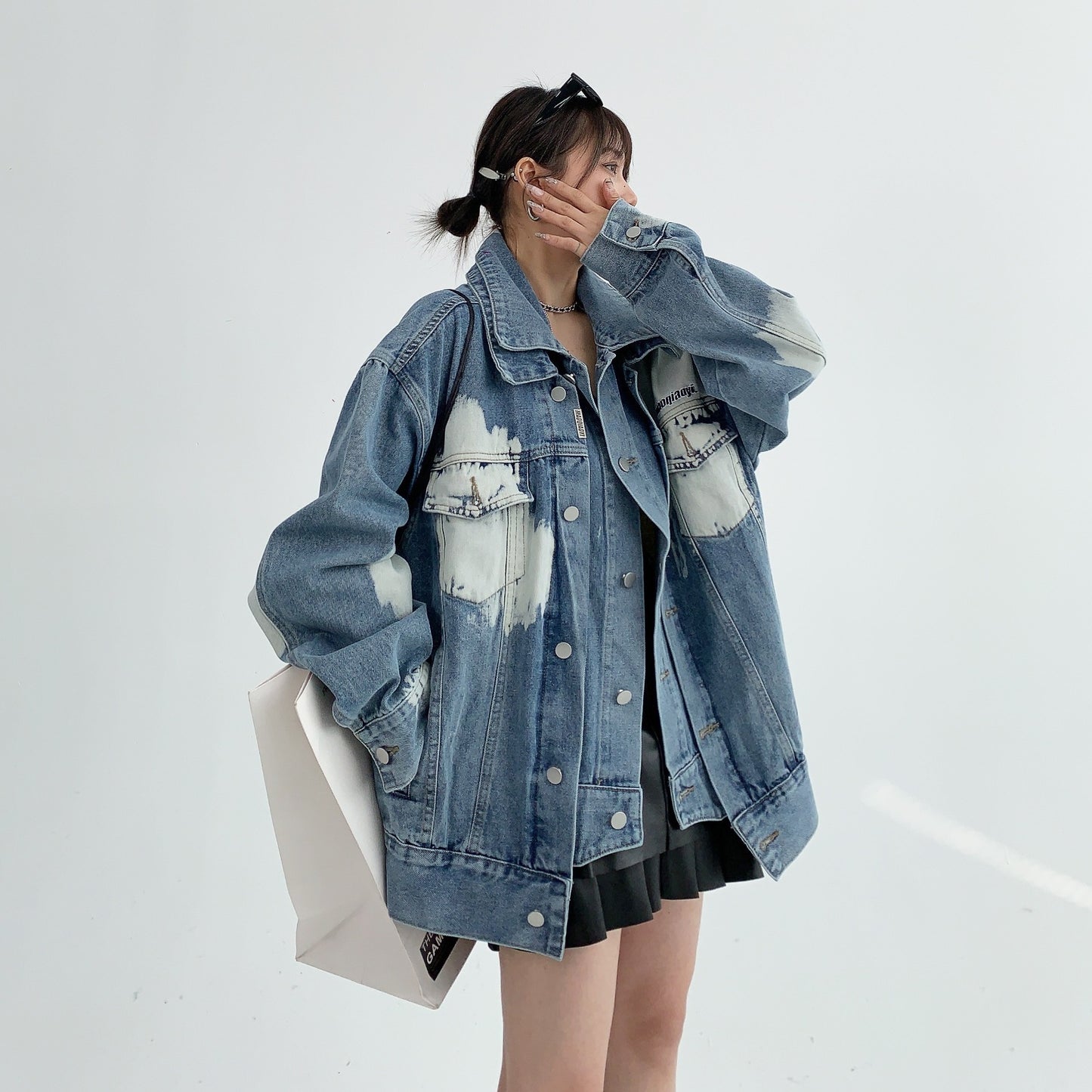 【24AW】【アウター】ヴィンテージ加工 レトロ フェイクレイヤード ジャケット 【FCシリーズ】