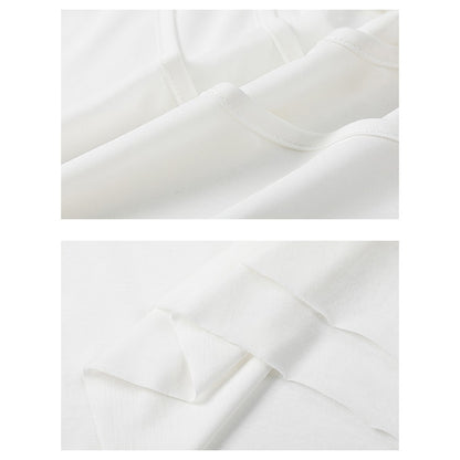 【トップス】【10～15日内発送】上品シルエット高級感 夏新作 シンプルレイヤード風 UVカット 薄手長袖Tシャツ【FCシリーズ】