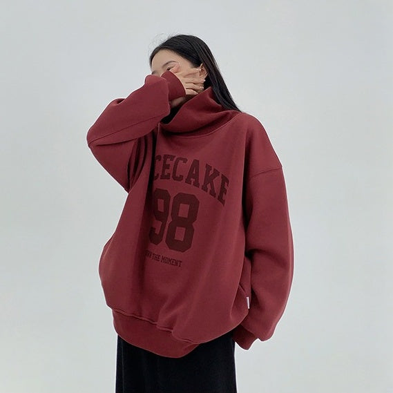 【トップス】裏起毛 ハイネック 春 秋 冬 スウェット パーカー 【FCシリーズ】