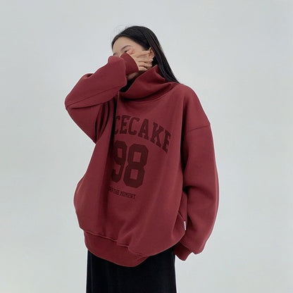 【トップス】裏起毛 ハイネック 春 秋 冬 スウェット パーカー 【FCシリーズ】