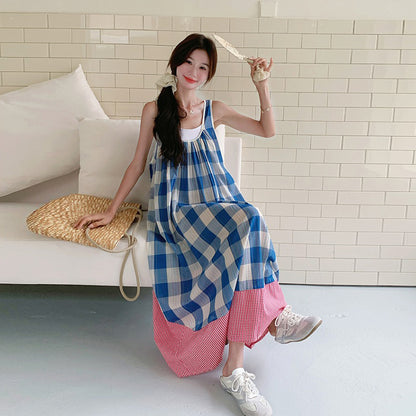 【ワンピース】写真映え抜群 カジュアル細見え 甘めノースリーブワンピース【SHシリーズ】