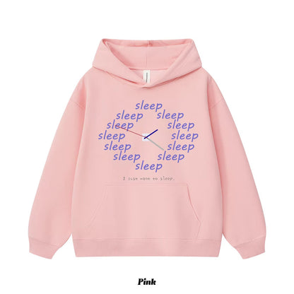 9カラー | S~3XL【トップス】アメリカン風 おやすみモード 時計プリント フーディー 春秋 ルーズ ユニセックス パーカー【FCシリーズ】