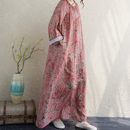 期間限定🍂60%OFF【ワンピース】リゾート風ギャザーワンピース レディース 秋新作 長袖 ロング丈 クルーネック ゆったり ナチュラル【SHシリーズ】