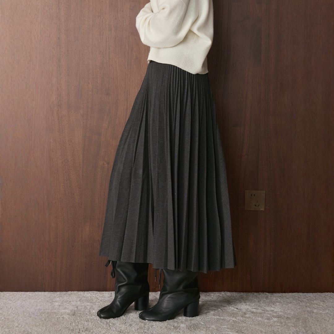 【ボトムス】レトロ  ハイウエスト プリーツ スカート 【JZシリーズ】