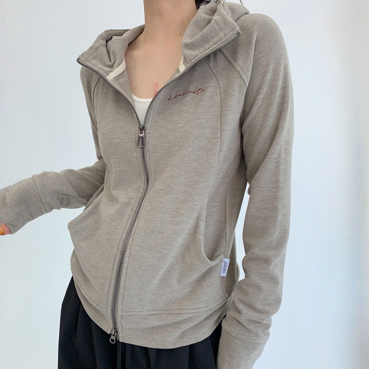 【アウター】春 秋 薄手 スリム フード付き  ジャケット 【FCシリーズ】