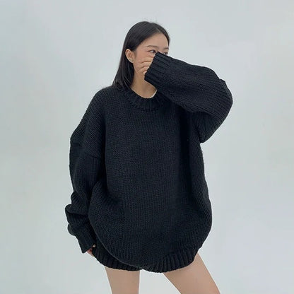 【トップス】春 秋 冬 レトロ ニット ラウンドネック セーター【FCシリーズ】