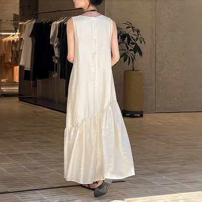 【ワンピース】夏 ノースリーブ 切り替え ルーズ ワンピース 【SNシリーズ】