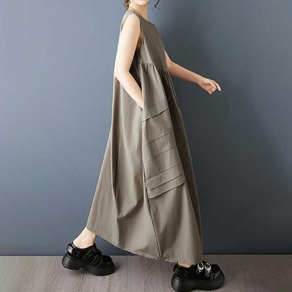 期間限定⭐60%OFF【ワンピース】大人可愛い ノースリーブ ワンピース 夏 ロング丈 タンクワンピ 大きいサイズ 涼しい 快適 ゆったり Aライン 新作 高見え きれいめ カジュアル【AHシリーズ】