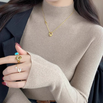 【トップス】🎨15色展開！ハーフタートルネックインナートップス 🏷️超万能＆必携アイテム シームレス一体型デザイン【JZシリーズ】