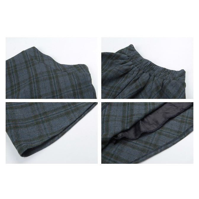 【ボトムス】ヴィンテージ風 ハイウエスト ダイヤ柄 スカート レディース 新作 Aライン スカート【SNシリーズ】