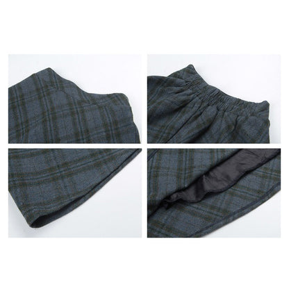 【ボトムス】ヴィンテージ風 ハイウエスト ダイヤ柄 スカート レディース 新作 Aライン スカート【SNシリーズ】