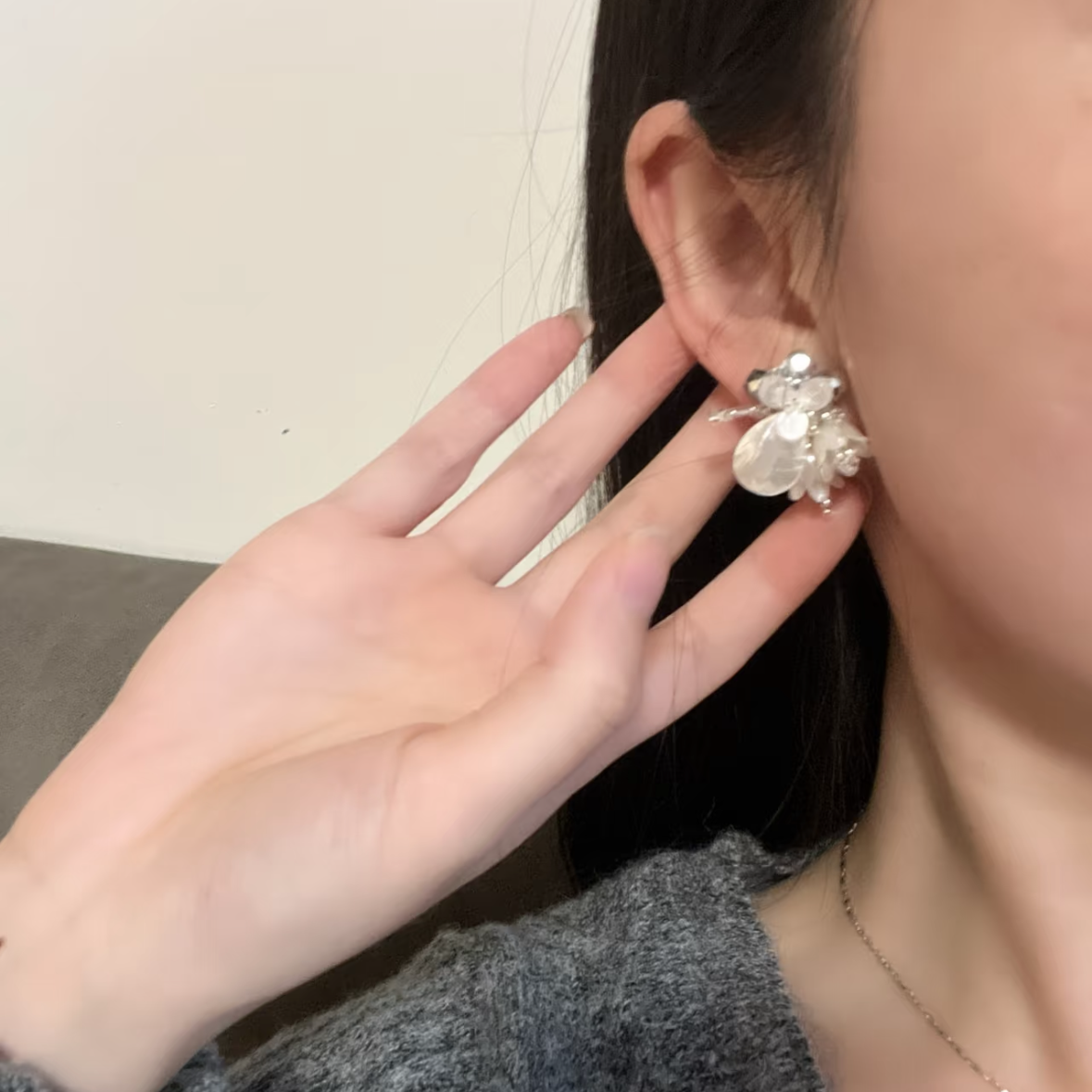 【グッズ】【🐠海底パーク】天然シェル ハンドメイドビーズ 個性的なギフト イヤリング / ピアス 【JZシリーズ】