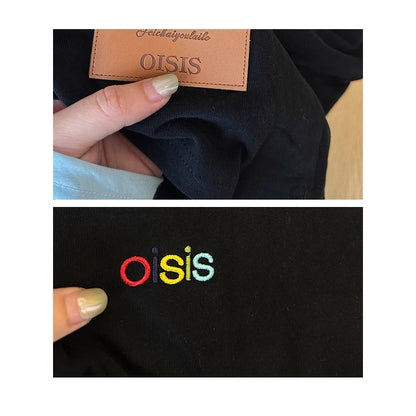 【トップス】【7～15日内発送】上品シルエット高級感 夏新作 ミニマルデザイン 英字刺繍 綿100％ 半袖Tシャツ【FCシリーズ】