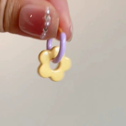 【🎁 B2G1｜先行スタート！】【グッズ】S925シルバー×ドーパミンカラー フラワーピアス｜可愛く甘く華やかに咲く花モチーフ