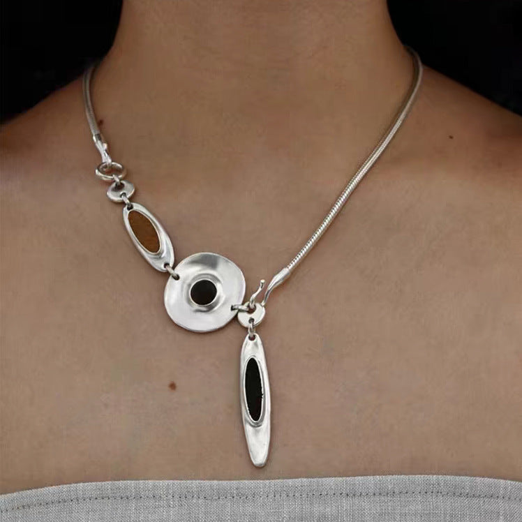 【🎁 B2G1｜先行スタート！】【グッズ】おしゃれ アシンメトリー デザイン 上質 ネックレス 多通り着用可能 ヴィンテージ風 アクセサリー