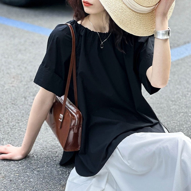 【トップス】夏 韓国風 無地 清純 合わせやすい シャツ【JZシリーズ】