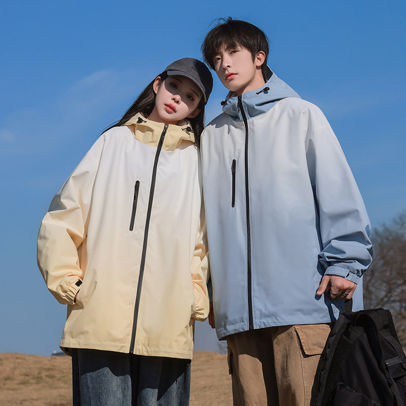 2/25~3/2 | 期間限定⭐️60%OFF【アウター】グラデーションデザイン 春新作 ユニセックス フード付き 登山 防水防風 マウンテンパーカー ジャケット【FCシリーズ】