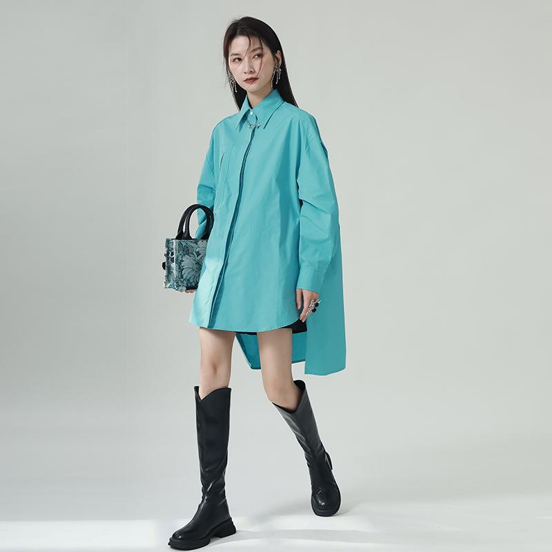 【トップス】春 秋 冬 ゆったり ニッチ 不規則 シャツ 【AHシリーズ】