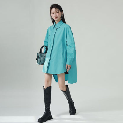 【トップス】春 秋 冬 ゆったり ニッチ 不規則 シャツ 【AHシリーズ】