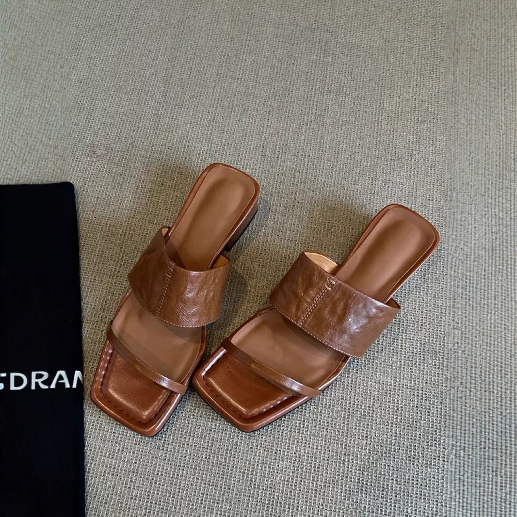 【シューズ】韓国風 レトロ カジュアル リゾート オープントゥ サンダル