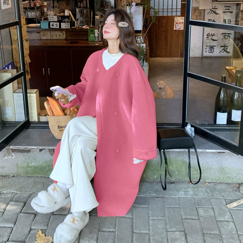 【アウター】スイート 若見え 韓国系 ゆったり 小柄 春 秋 冬 厚手 コート【JZシリーズ】