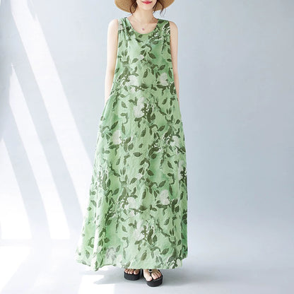 【ワンピース】バカンス風 ビーチワンピース 花柄 ノースリーブワンピース【SHシリーズ】