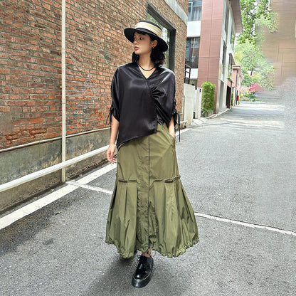 【ボトムス】春 秋 夏 スイートクール風 バルーンシルエット Aラインスカート 【AHシリーズ】