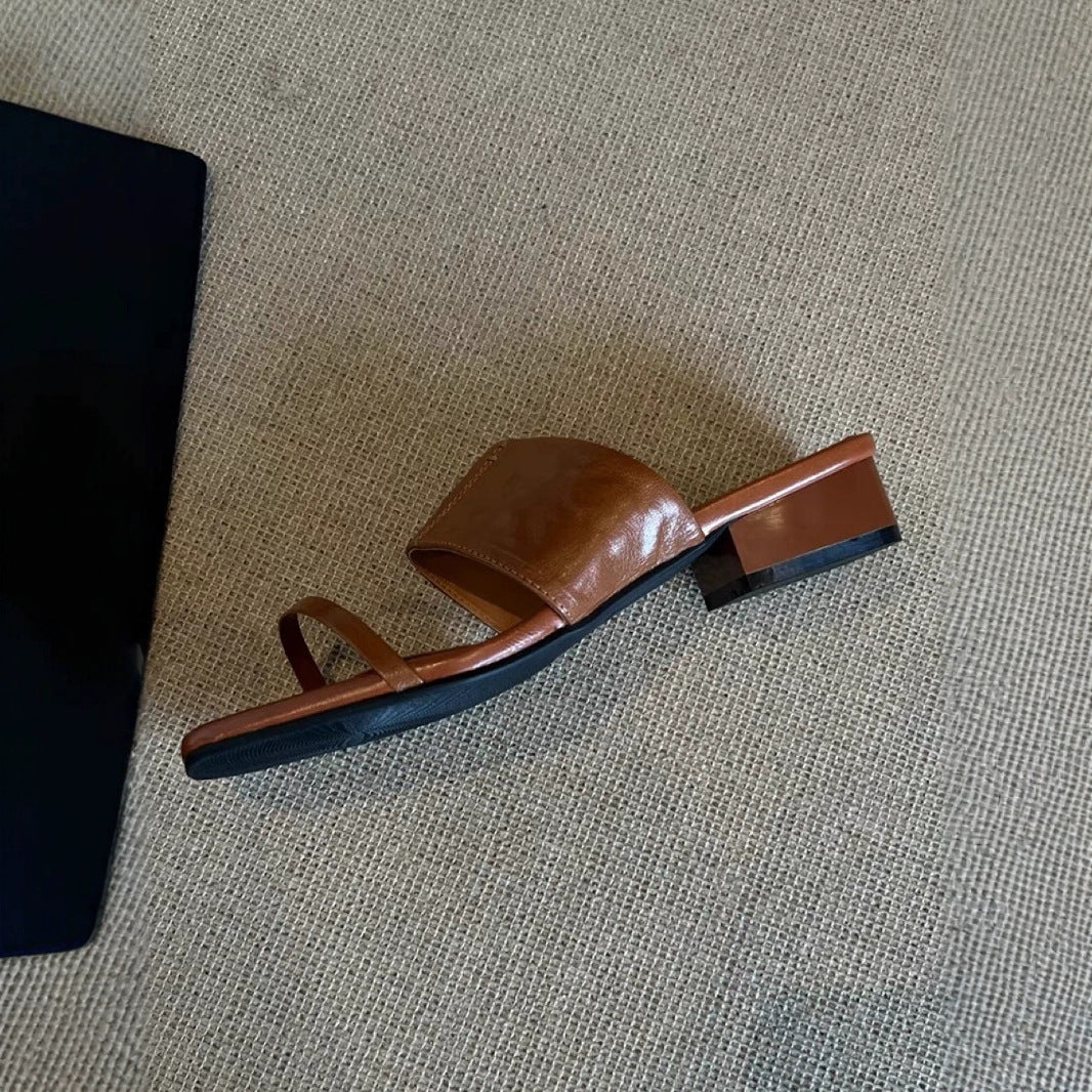 【シューズ】韓国風 レトロ カジュアル リゾート オープントゥ サンダル