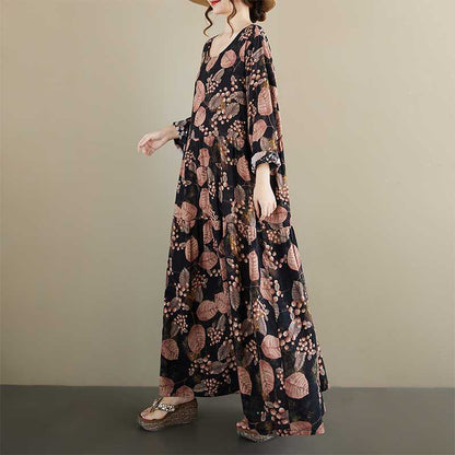 【ワンピース】Aライン プルオーバー ゆったり 長袖 ワンピース 【SHシリーズ】