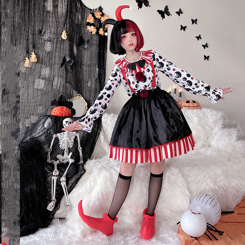 【ハロウィン】コスプレ サーカス ジョーカー ワンピース マジシャン 演出衣装 レディース 大人用