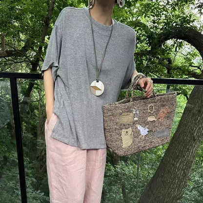 【トップス】高品質 シンプル ゆったり 夏コーデにぴったりの着回し抜群 半袖 Tシャツ【JZシリーズ】