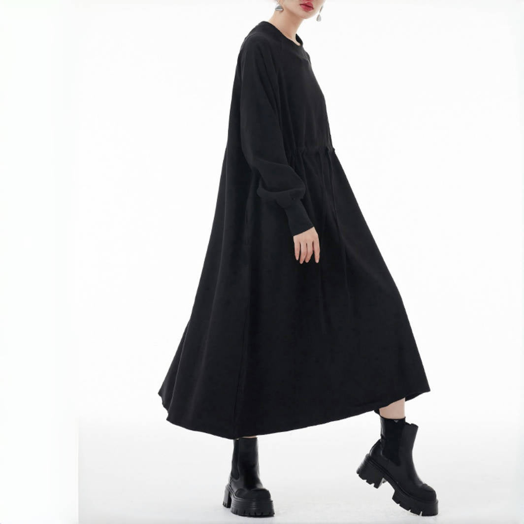 【24AW】【ワンピース】ラウンドネック ゆるリラックス 長袖 ワンピース