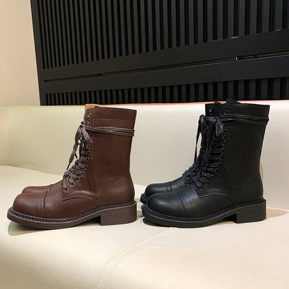 【シューズ】春 秋 冬 サイドジップ ラウンドトゥ バイカーブーツ 【JZシリーズ】