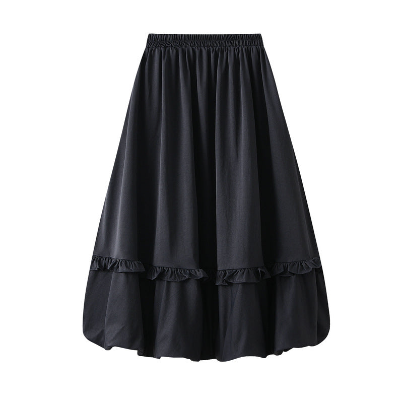 【ボトムス】春 秋 ギャザー バルーン ヒップカバー 着回しやすい スカート 【SHシリーズ】