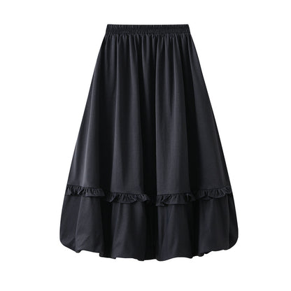 【ボトムス】春 秋 ギャザー バルーン ヒップカバー 着回しやすい スカート 【SHシリーズ】