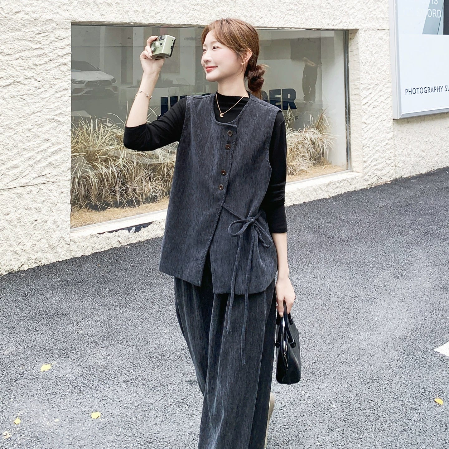 【セットアップ】優しい系コーデ 着痩せ 気質よい 合わせやすい 3点上下セット【JZシリーズ】