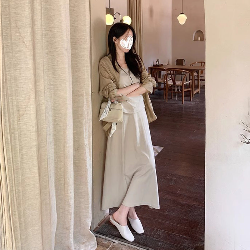 【シューズ】高級感あふれるスクエアトゥミュール｜上品♡フラットローヒールサンダル