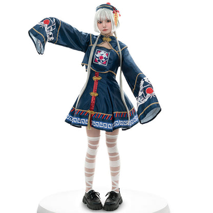 【ハロウィン】二次元 可愛い ゾンビ ロリータ メイド服 ワンピース cosplay ゲーム アニメ衣装