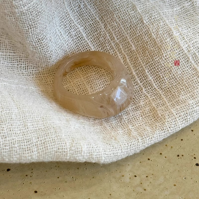 【グッズ】韓国風 レトロ 個性派デザイン 中華風 アクリル リング