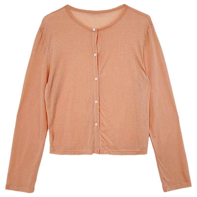 【アウター】夏 春 秋 テンセル 日焼け止め 涼やか カーディガン【SNシリーズ】