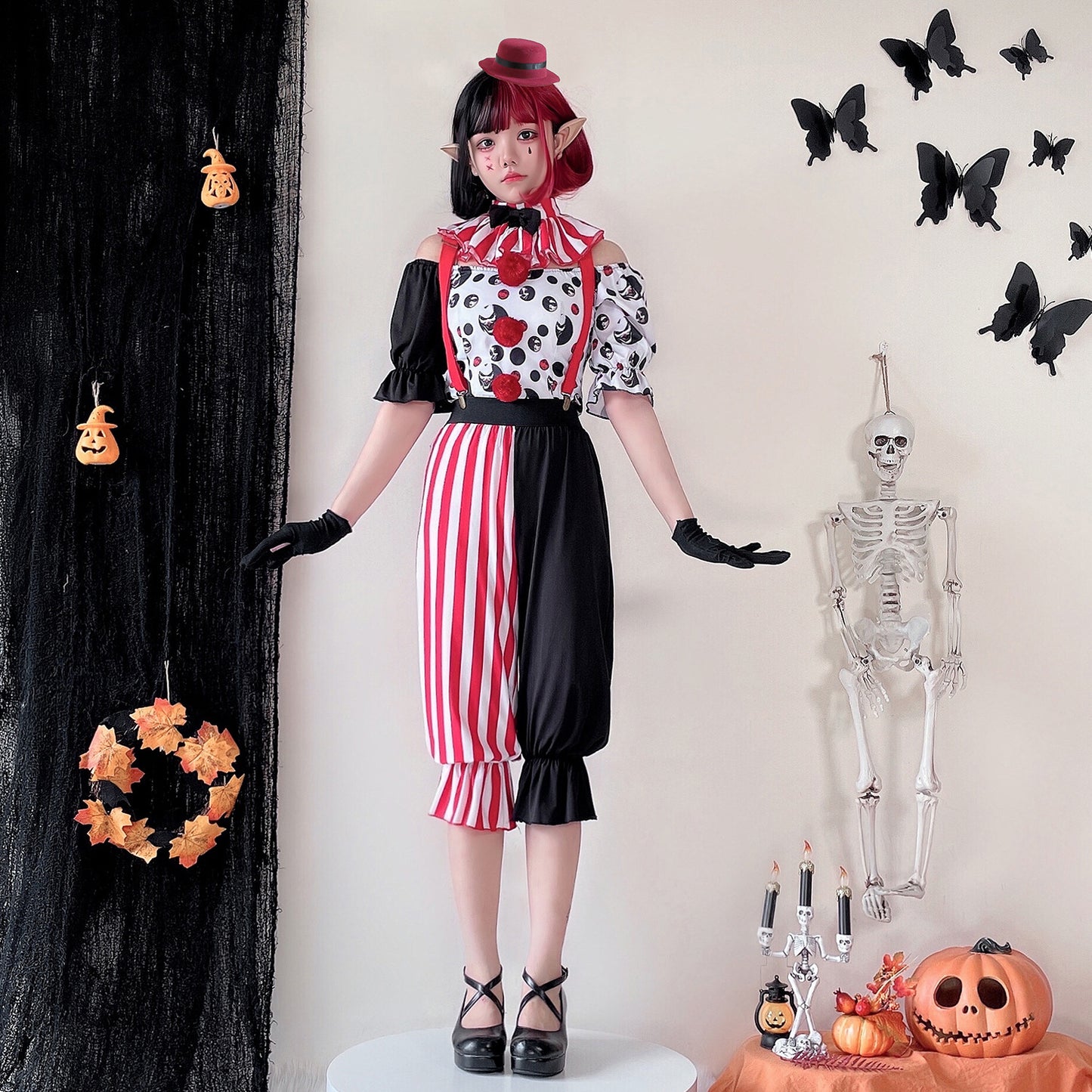 【ハロウィン】衣装 サーカス ピエロ コスプレ 大人用 魔術師 舞台 パフォーマンス コスチューム